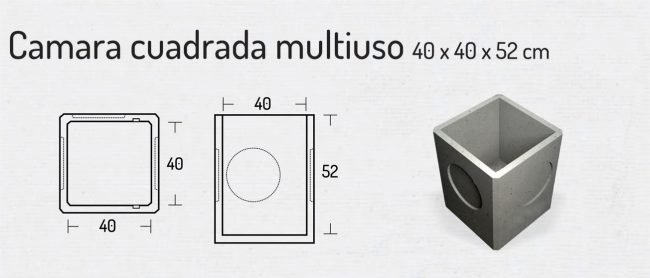 Camara Cuadrada Multiuso 40x40x52cm
