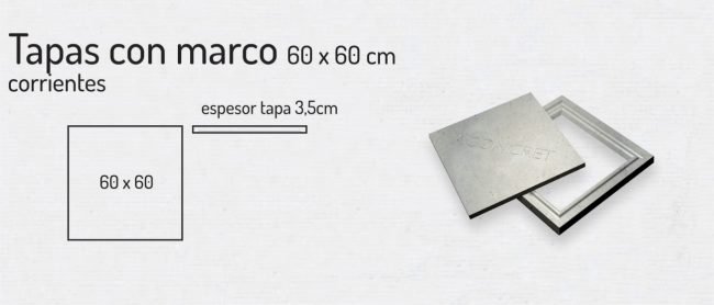 Tapas con Marco 60x60cm