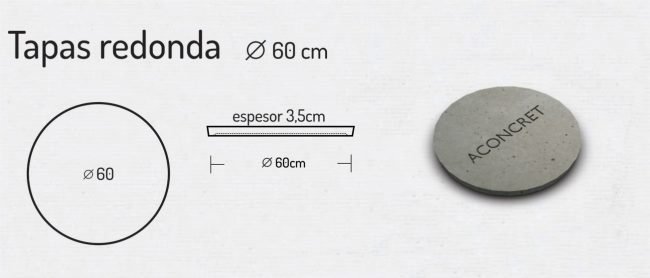 Tapas Redonda 60cm