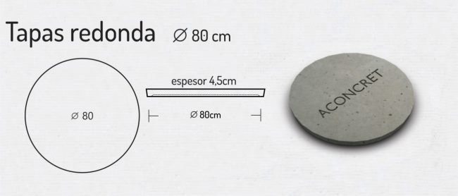 Tapas Redonda 80cm